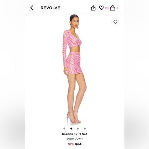 Superdown Gianna skirt set in pink REVOLVE